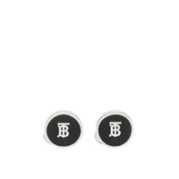 PALLADIO/BLACK Boutons de manchette plaqués palladium Monogram