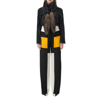 DEEP SAFFRON IP PAT Pantalon ample en soie color-block