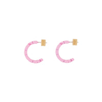 PRIMROSE PINK Créoles à logo vernies