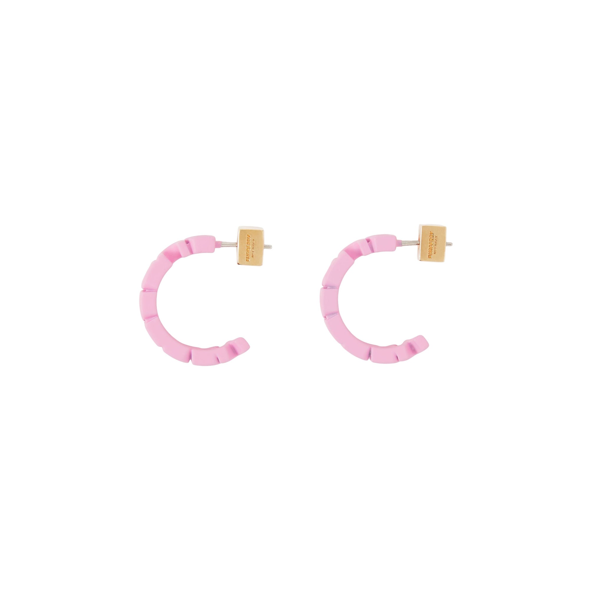 PRIMROSE PINK Créoles à logo vernies