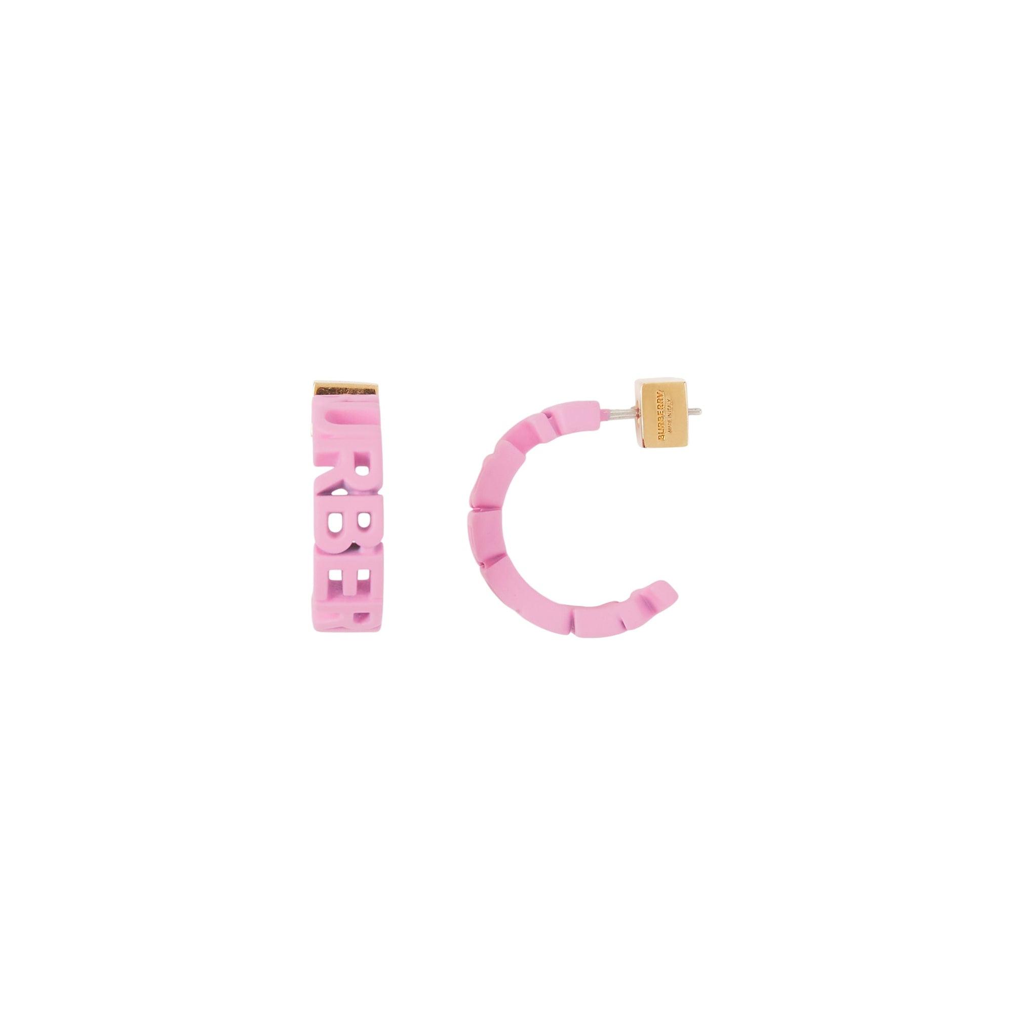 PRIMROSE PINK Créoles à logo vernies