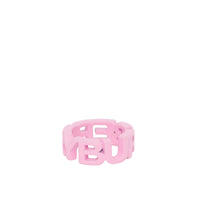PRIMROSE PINK Bague à logo vernie