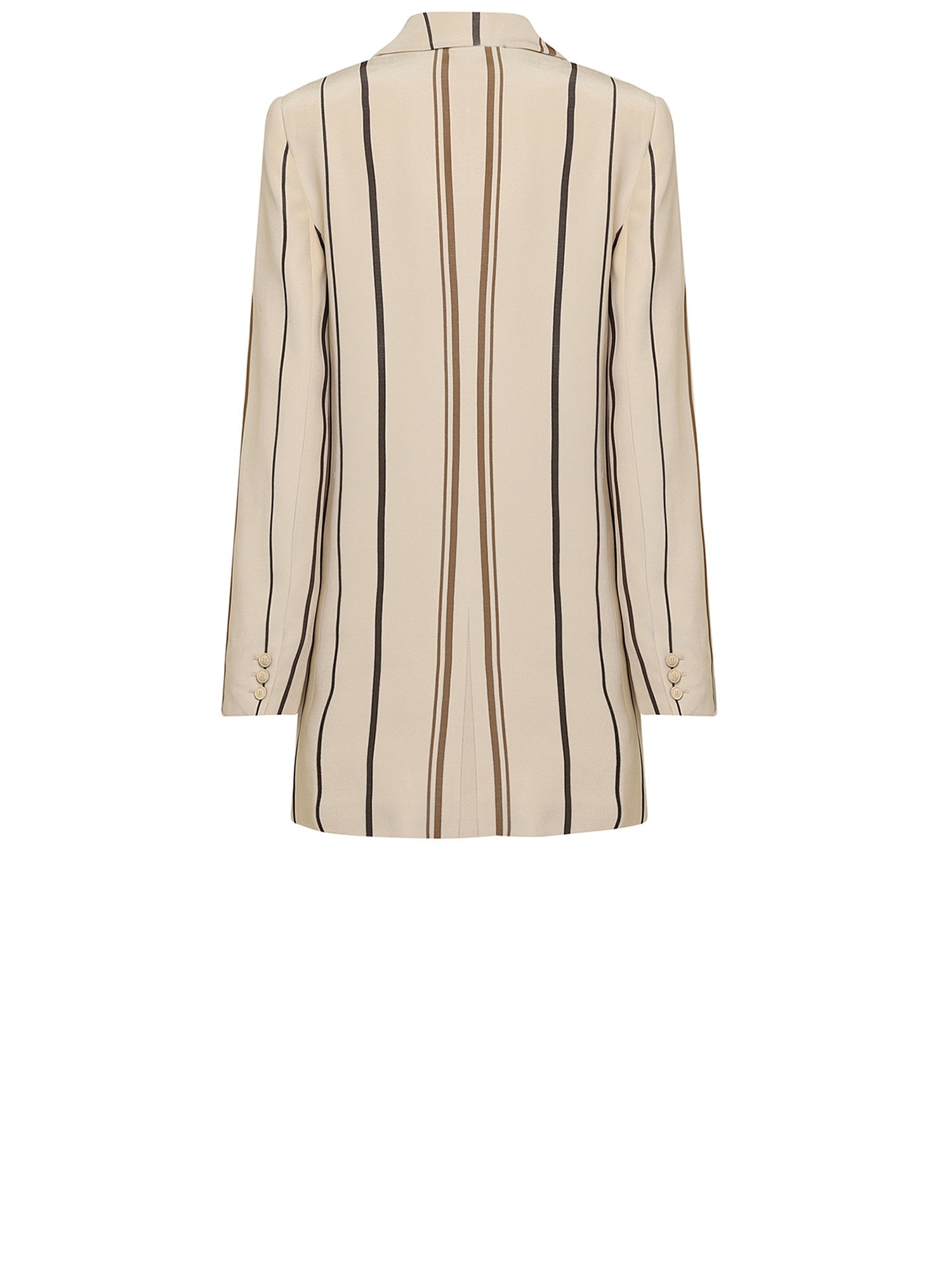 Veste A.Ferretti boutonnée à rayures - Beige