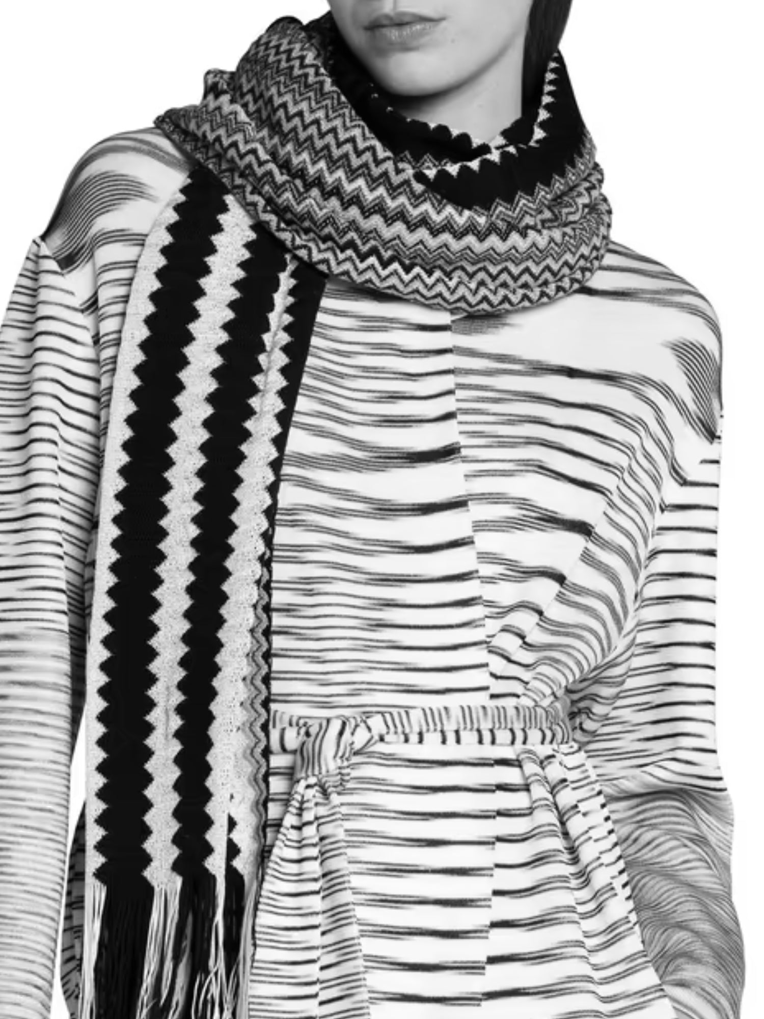 Écharpe Missoni en laine - Marron