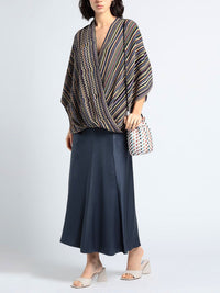 Poncho croisé Missoni en laine - Multicolore foncé