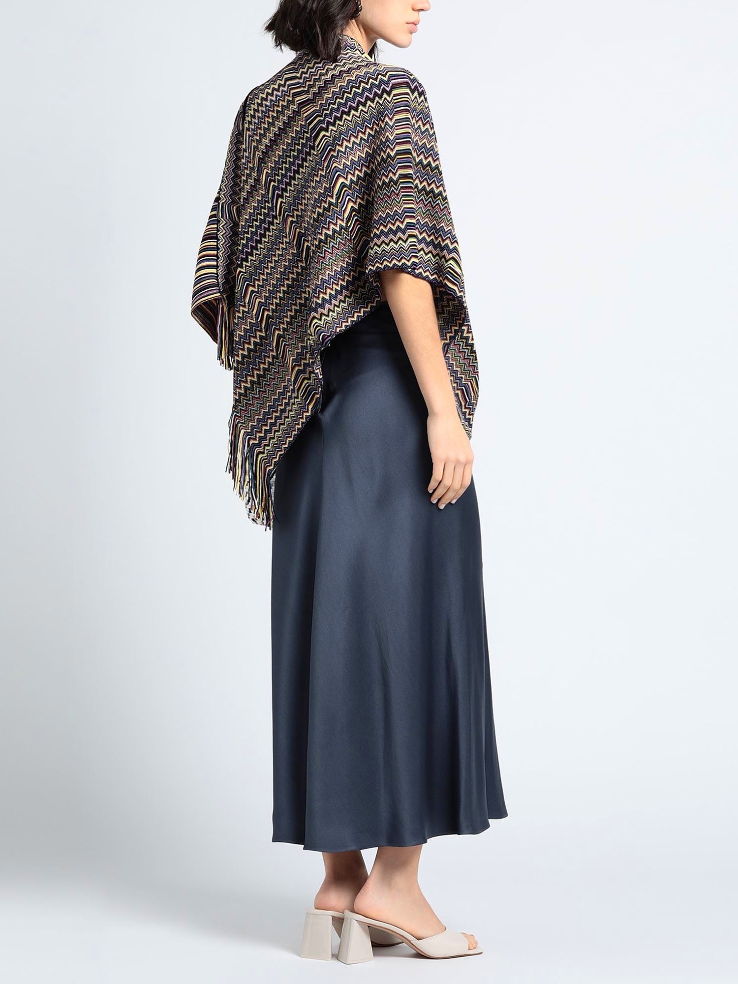 Poncho croisé Missoni en laine - Multicolore foncé