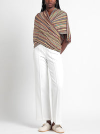 Poncho croisé Missoni en laine - Multicolore
