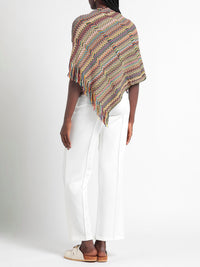 Poncho croisé Missoni en laine - Multicolore