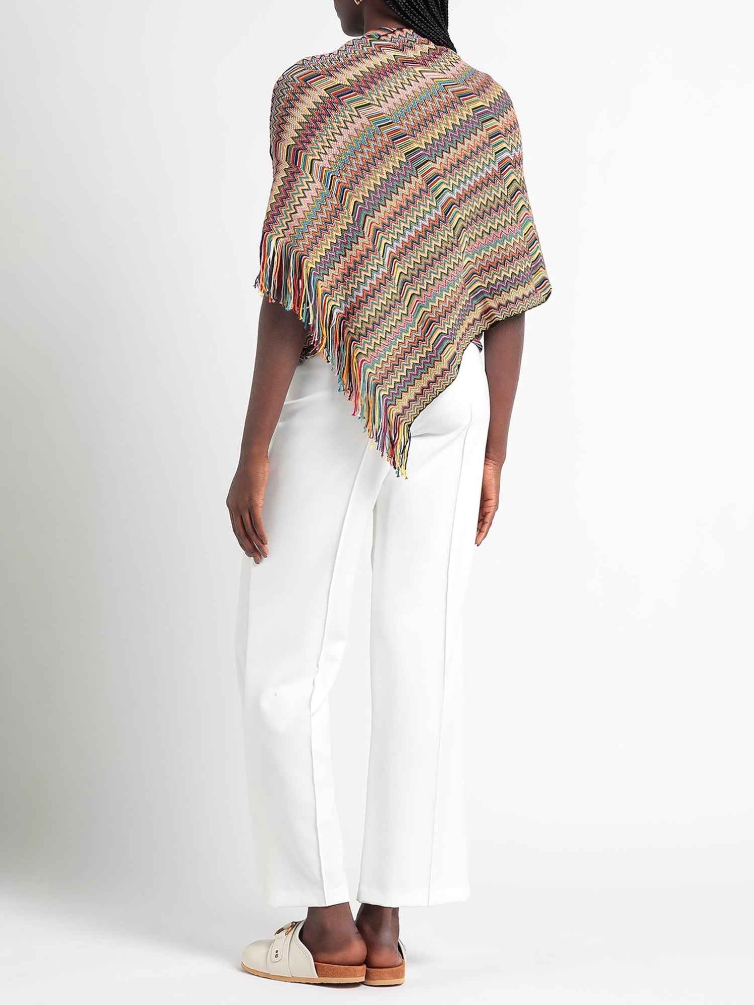 Poncho croisé Missoni en laine - Multicolore