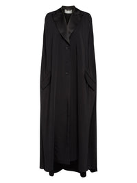 Manteau long A.Ferretti design cape - Noir
