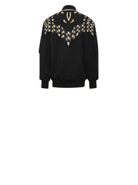 Bomber A.Ferretti zippée à dos imprimé - Noir