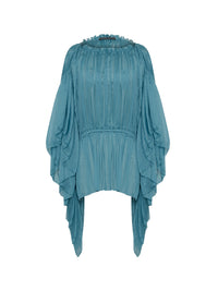Blouse A.Ferretti plissée - Bleu