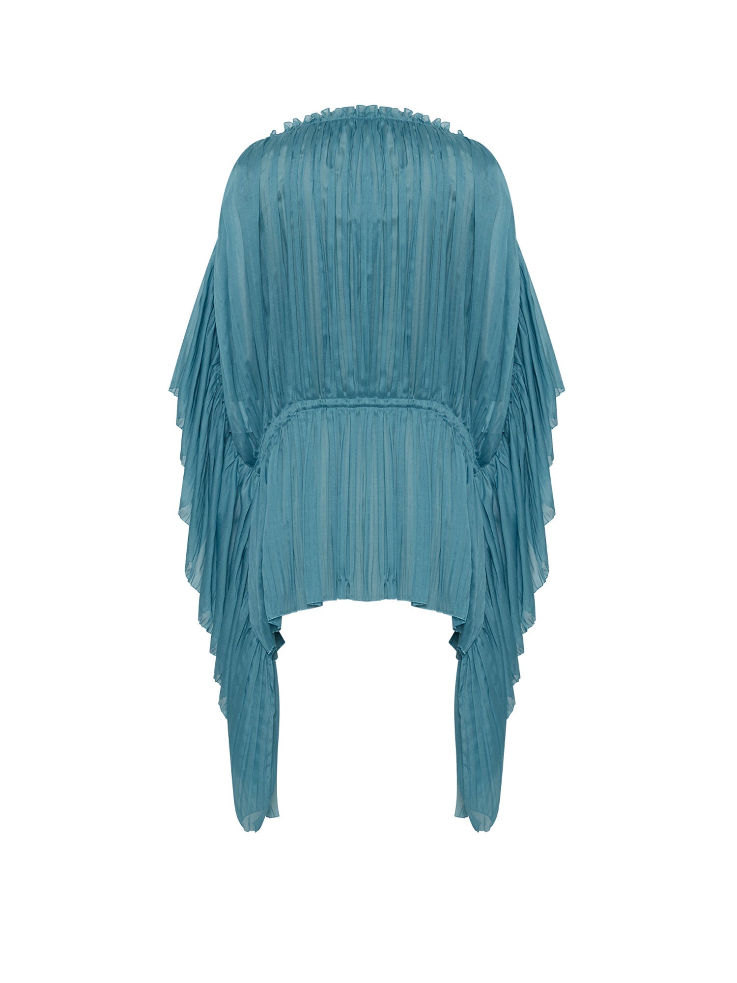 Blouse A.Ferretti plissée - Bleu