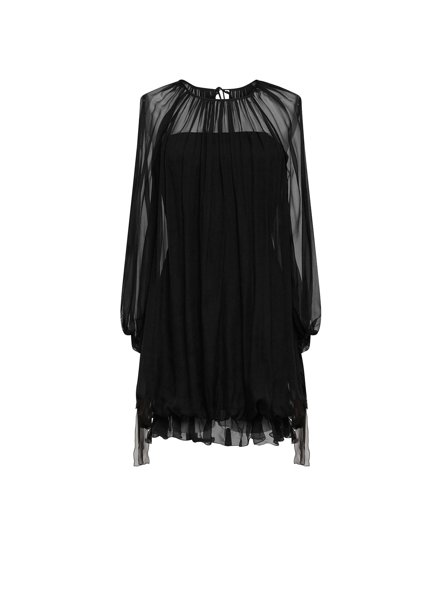 Robe courte A.Ferretti en soie - Noir