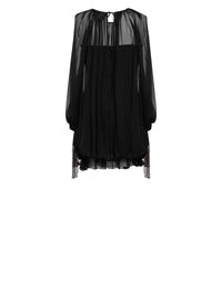 Robe courte A.Ferretti en soie - Noir