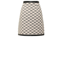 Jupe courte A.Ferretti imprimé logo - Beige