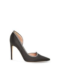 Escarpins A.Ferretti à talons hauts et détails strass - Noir