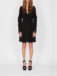 Robe courte A.Ferretti détail dentelle - Noir
