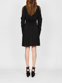 Robe courte A.Ferretti détail dentelle - Noir