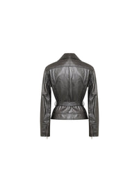 Perfecto A.Ferretti ceinturé à zips en cuir - Gris