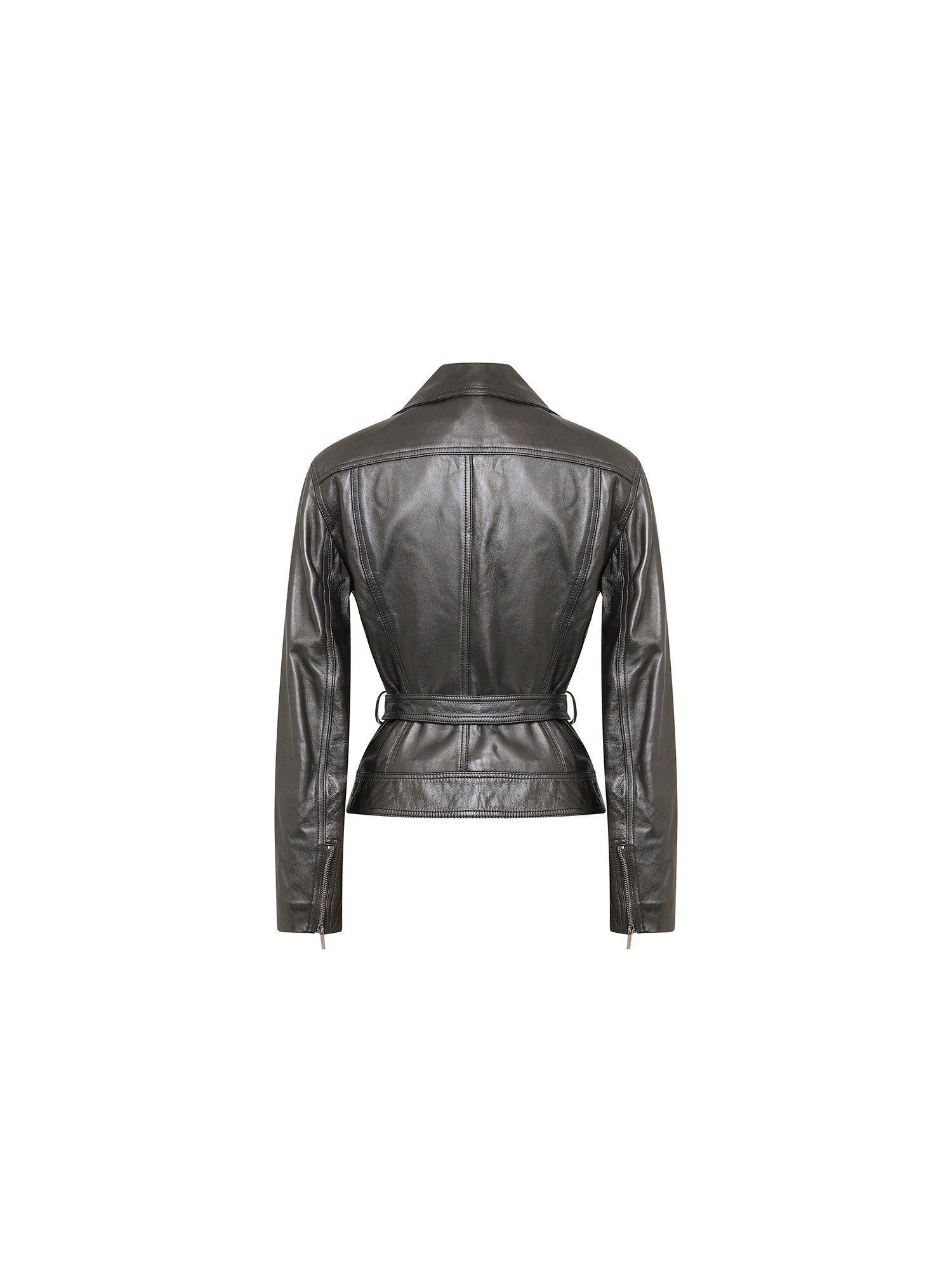Perfecto A.Ferretti ceinturé à zips en cuir - Gris