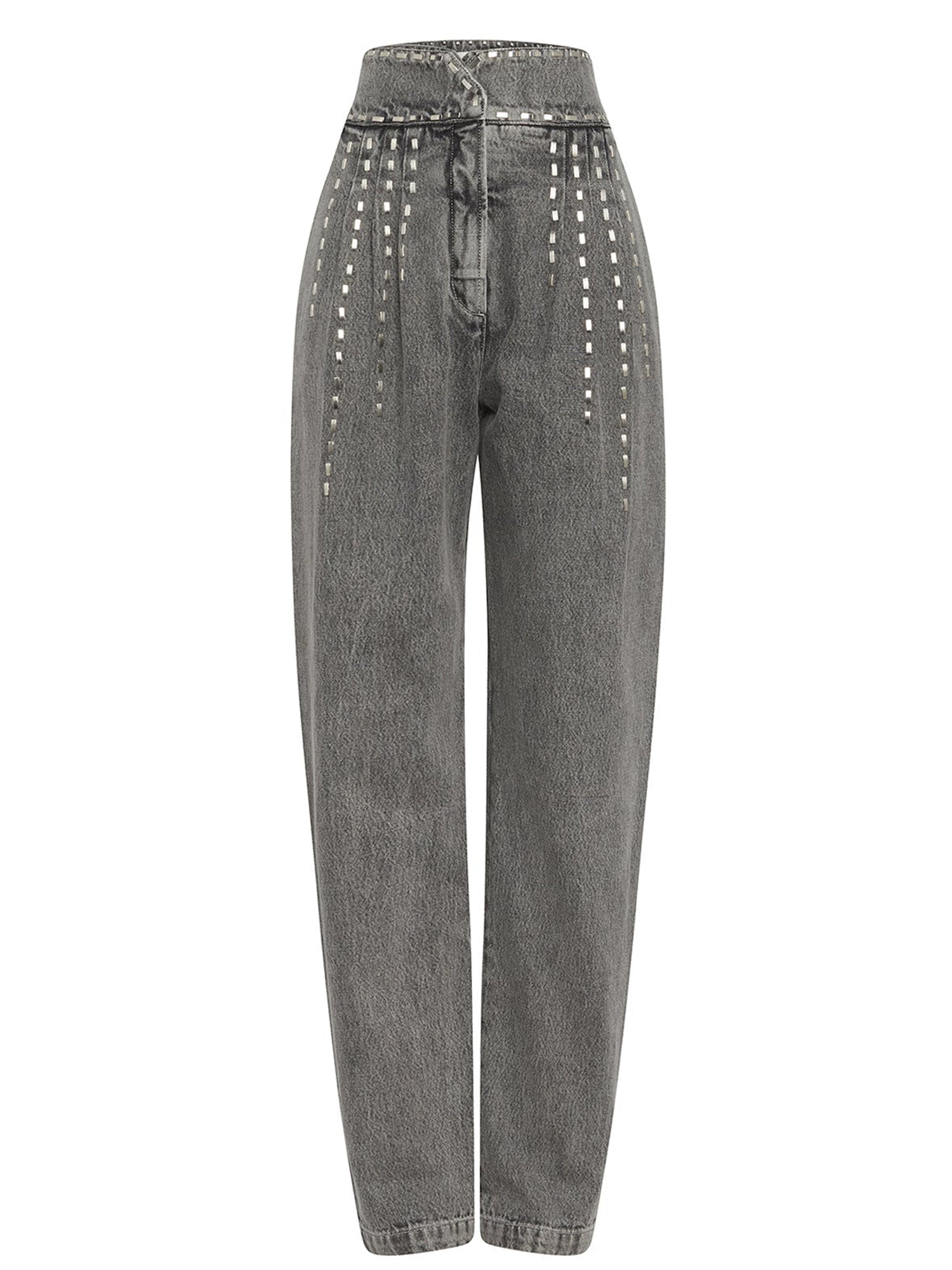 Jean A.Ferretti taille haute à appliques - Gris
