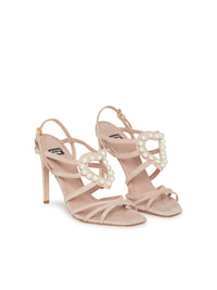 Sandales A.Ferretti Heart en perles - Beige