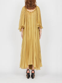 Robe longue A.Ferretti plissée - Vert