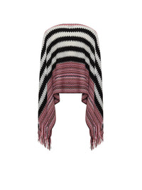 Poncho Missoni en laine - Multicolore Noir & Blanc