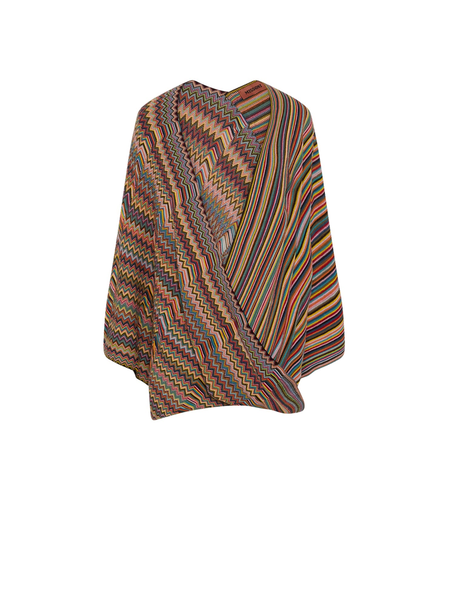 Poncho croisé Missoni en laine - Multicolore