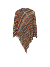 Poncho croisé Missoni en laine - Multicolore