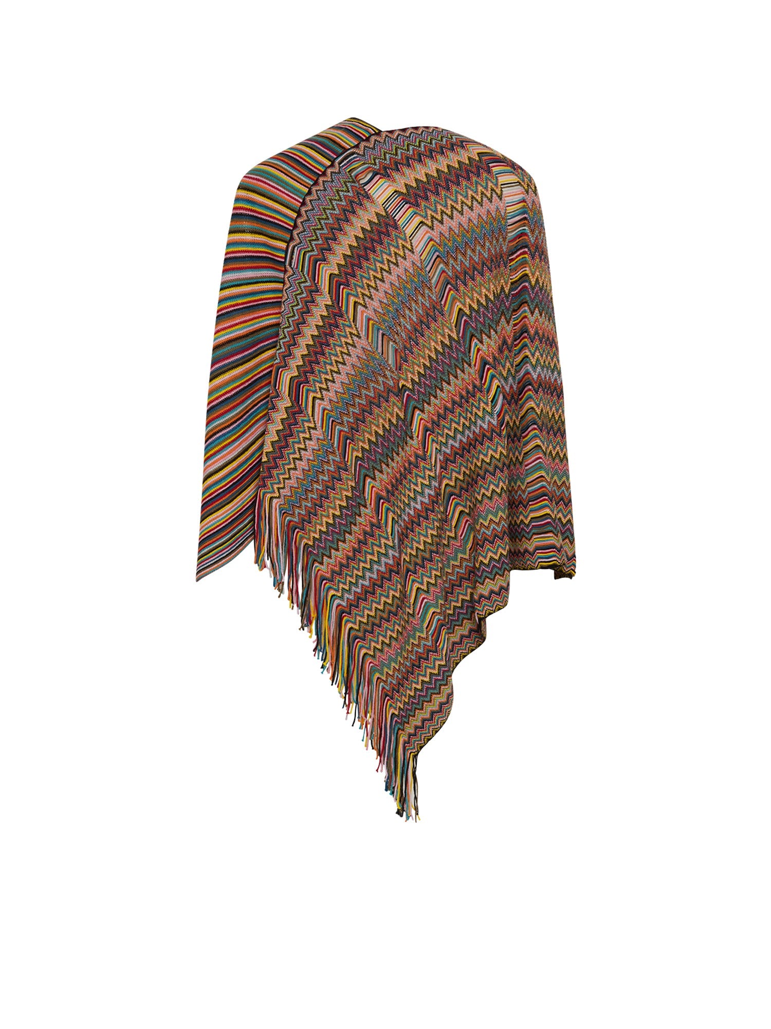 Poncho croisé Missoni en laine - Multicolore