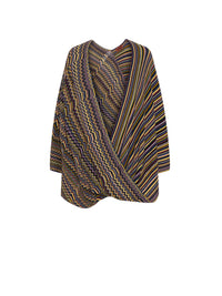 Poncho croisé Missoni en laine - Multicolore foncé