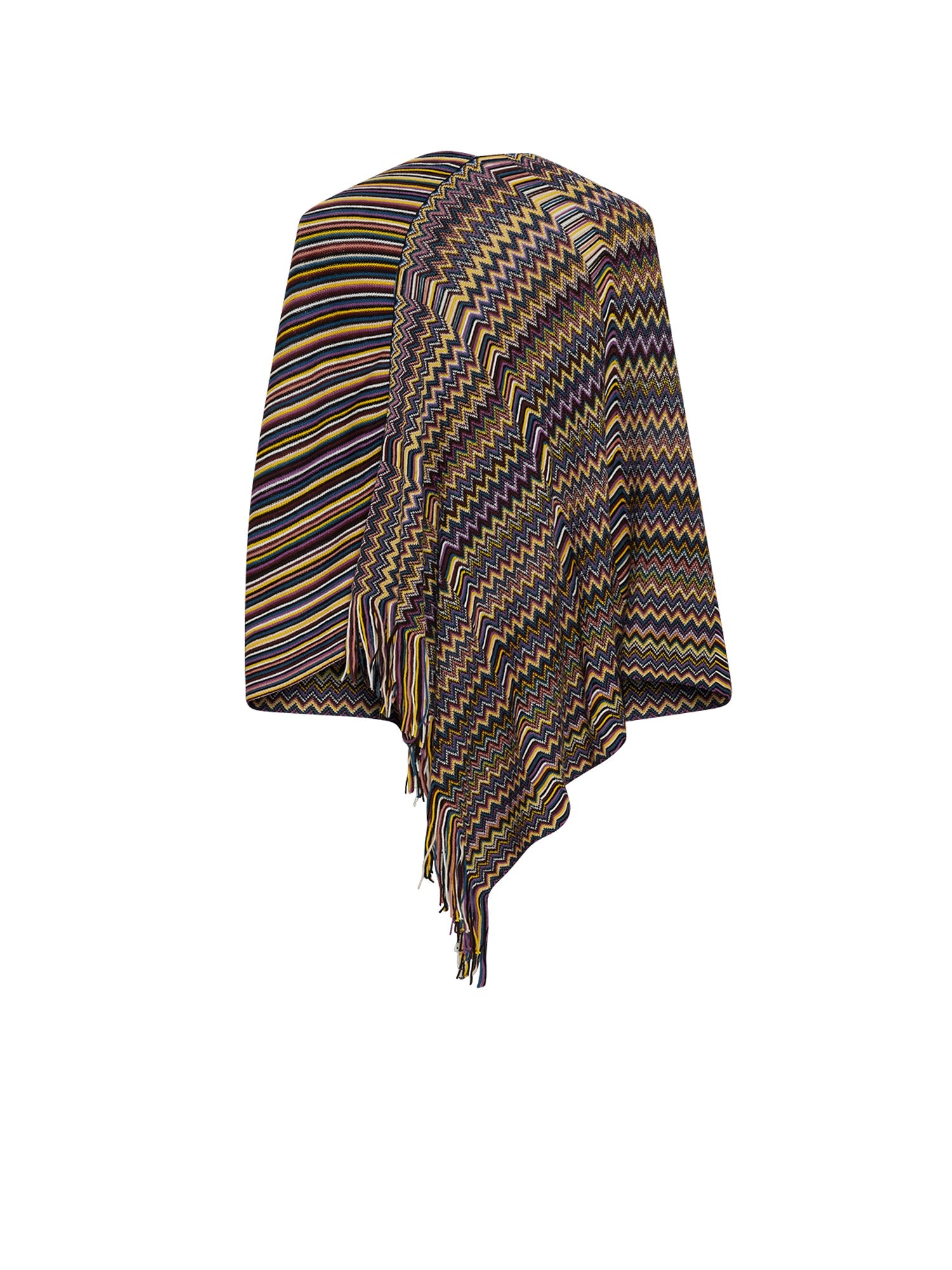 Poncho croisé Missoni en laine - Multicolore foncé