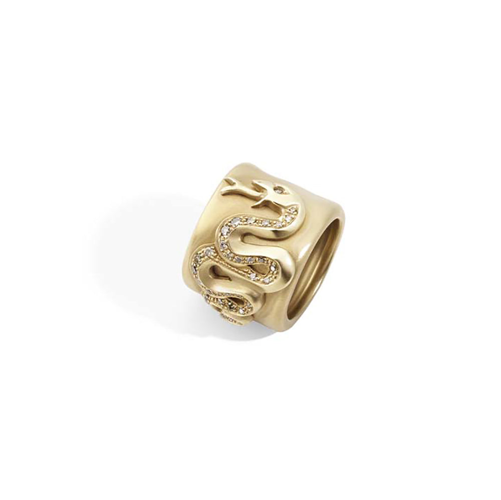 Bague Eva en Or Rose 18K & Diamant Brun
