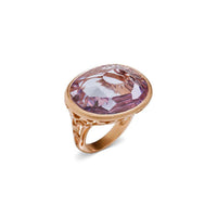 Bague Arabesque en Or Rose 18K & Améthyste