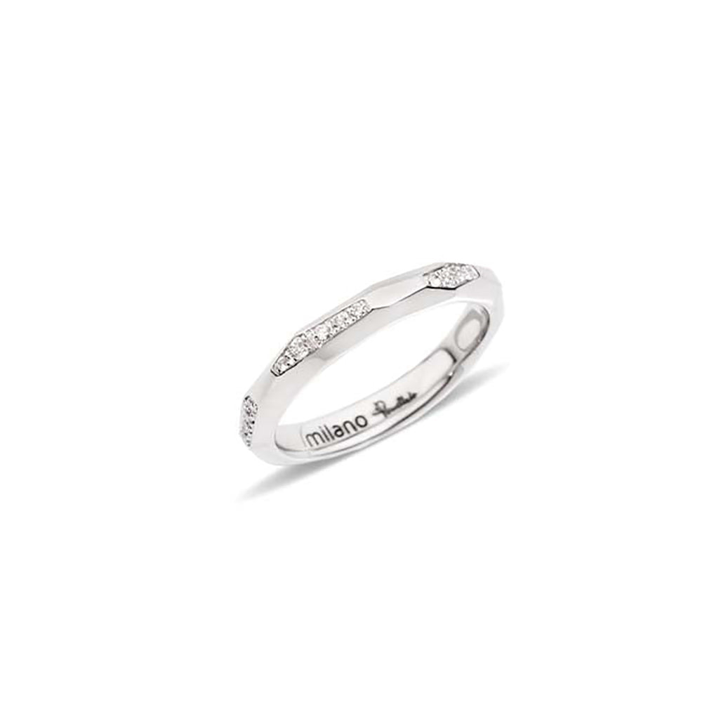 Bague Milano en Or Blanc 18K & Diamant Blanc
