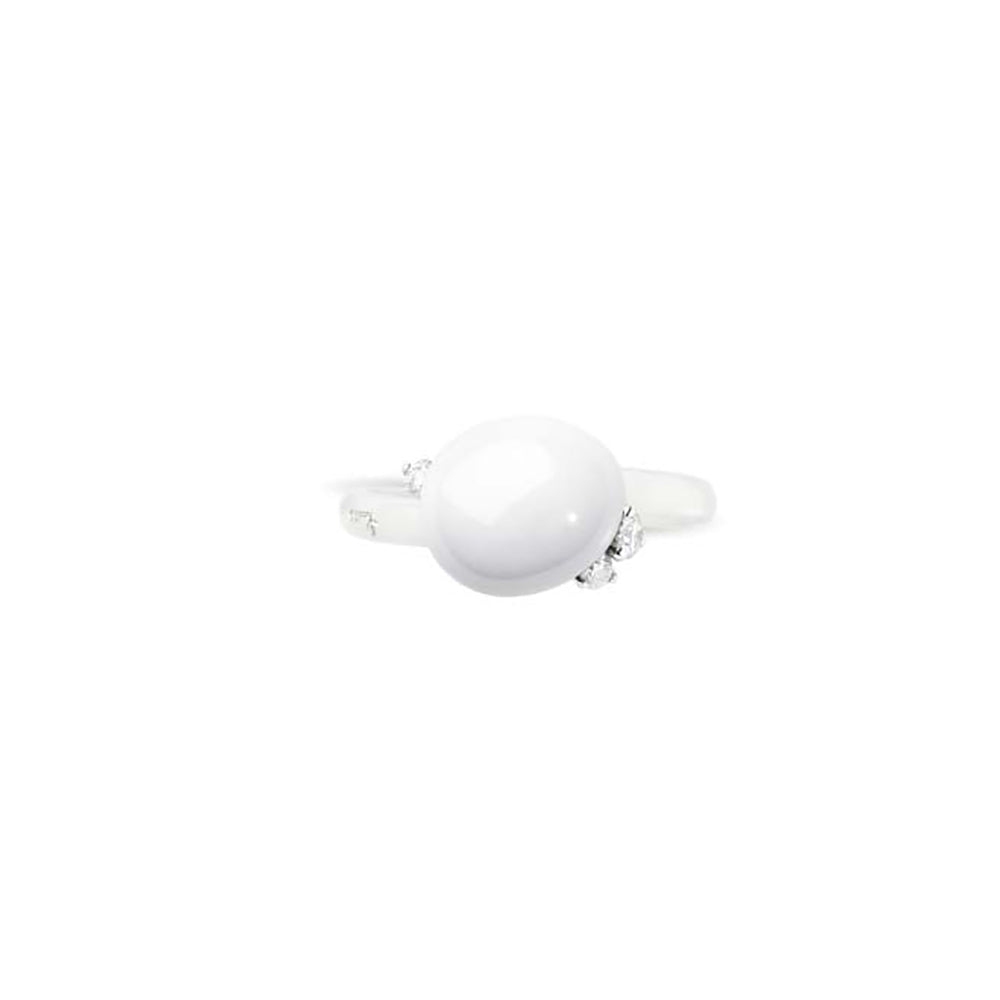 Bague Capri Ceramica en Or Blanc 18K & Diamant Blanc et Céramique