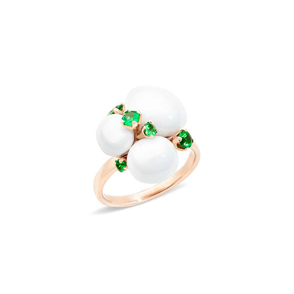 Bague Capri Ceramica en Or Rose 18K & Grenat tsavorite et Céramique