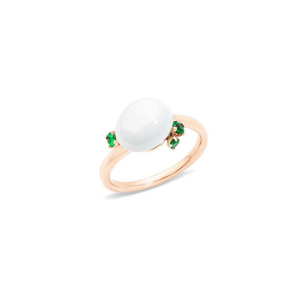 Bague Capri Ceramica en Or Rose 18K & Grenat tsavorite et Céramique