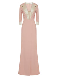 Robe longue E.Franchi col blazer - Rose