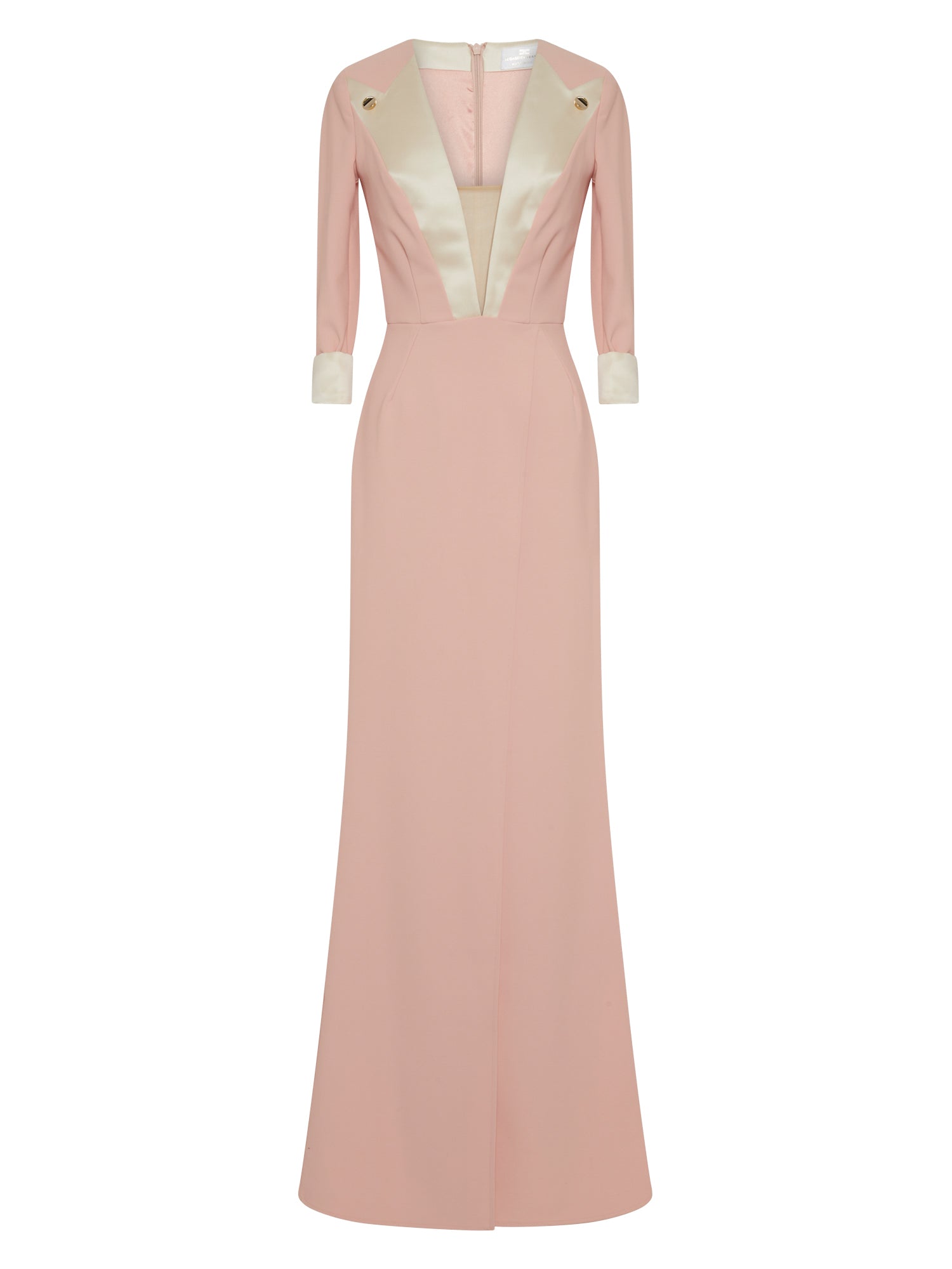 Robe longue E.Franchi col blazer - Rose