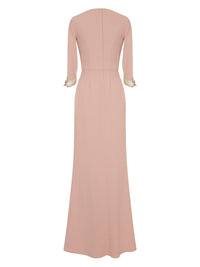 Robe longue E.Franchi col blazer - Rose