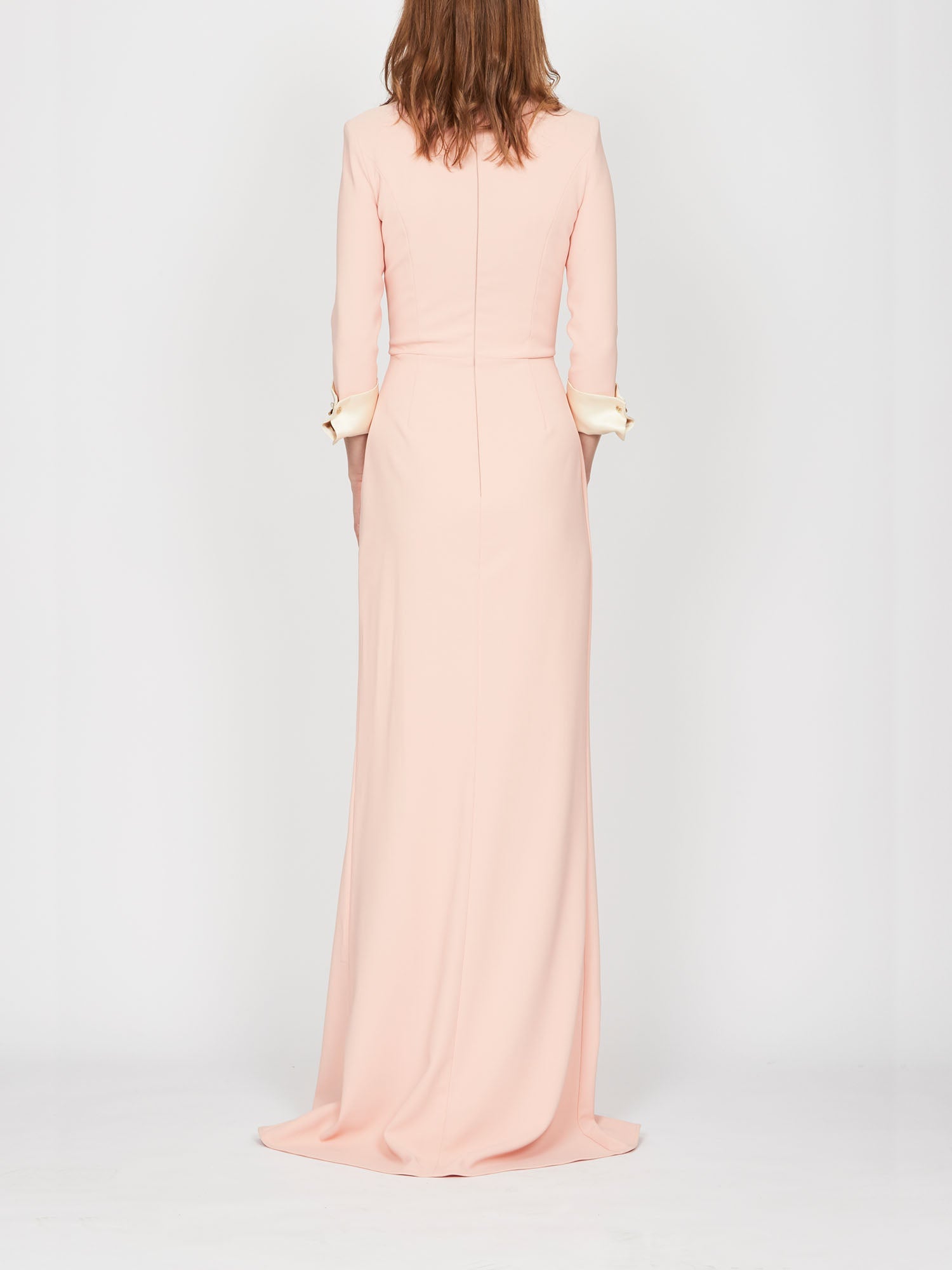 Robe longue E.Franchi col blazer - Rose