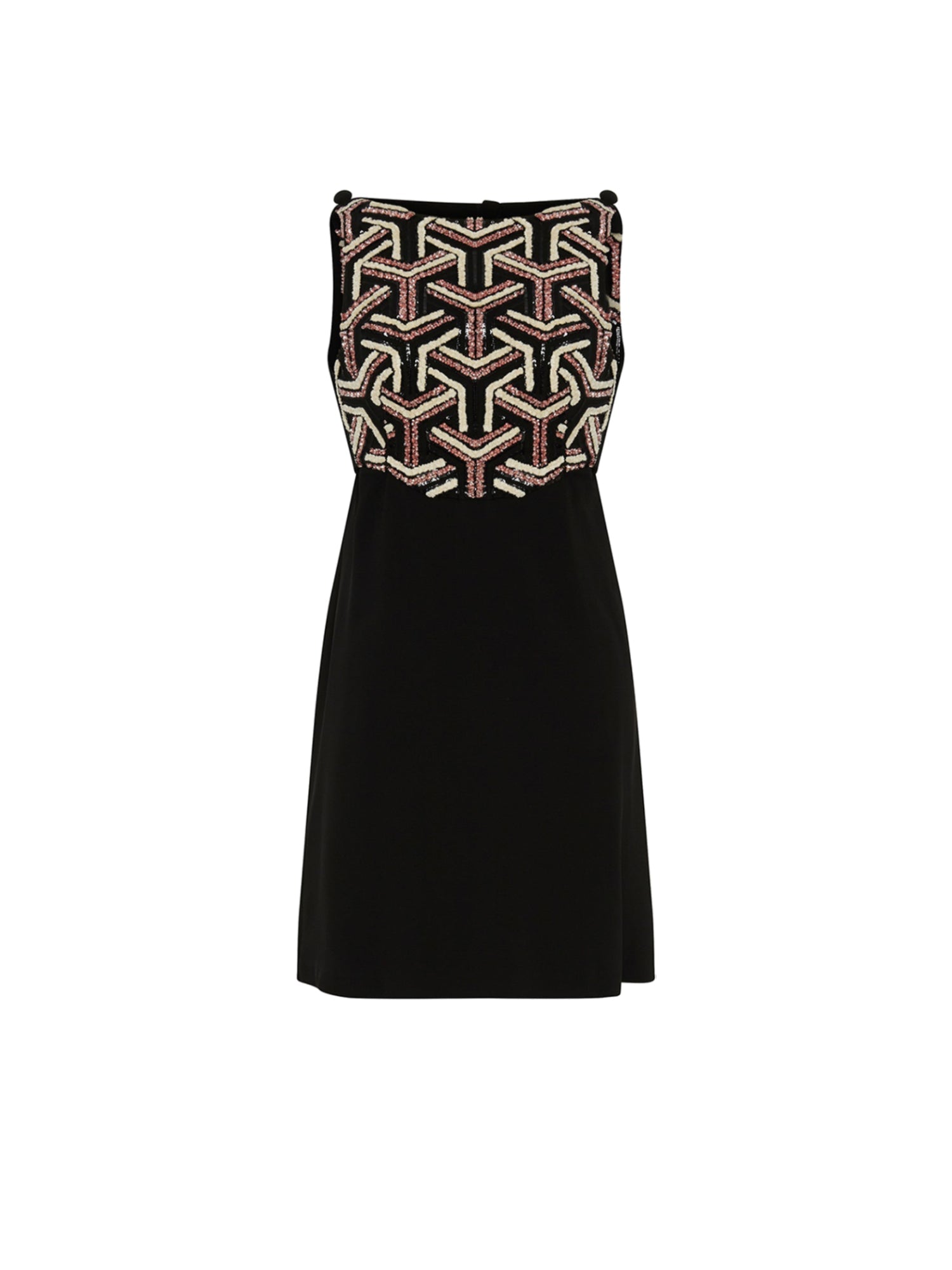 Robe courte E.Franchi bustier scintillant - Noir