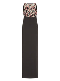 Robe longue E.Franchi bustier scintillant - Noir