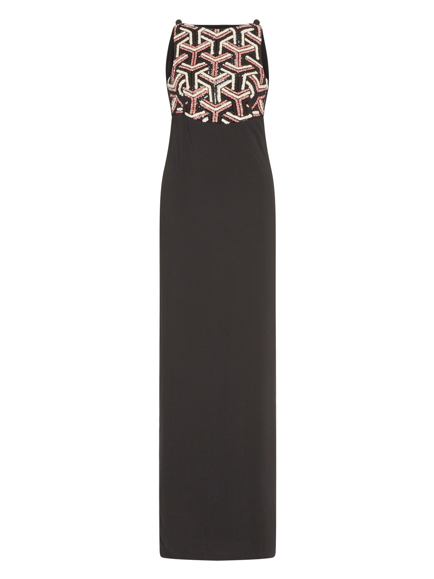Robe longue E.Franchi bustier scintillant - Noir