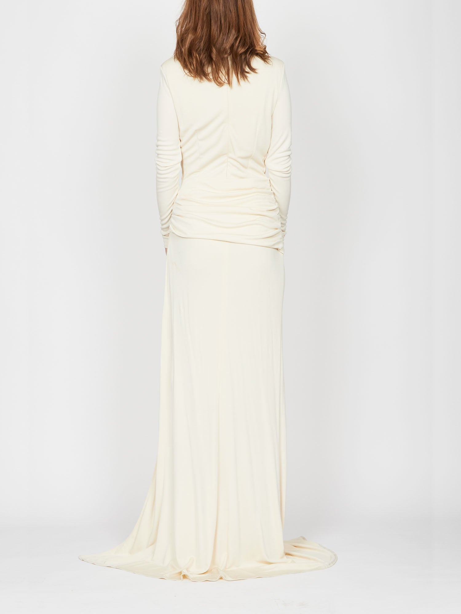 Robe longue E.Franchi fendue - Noir