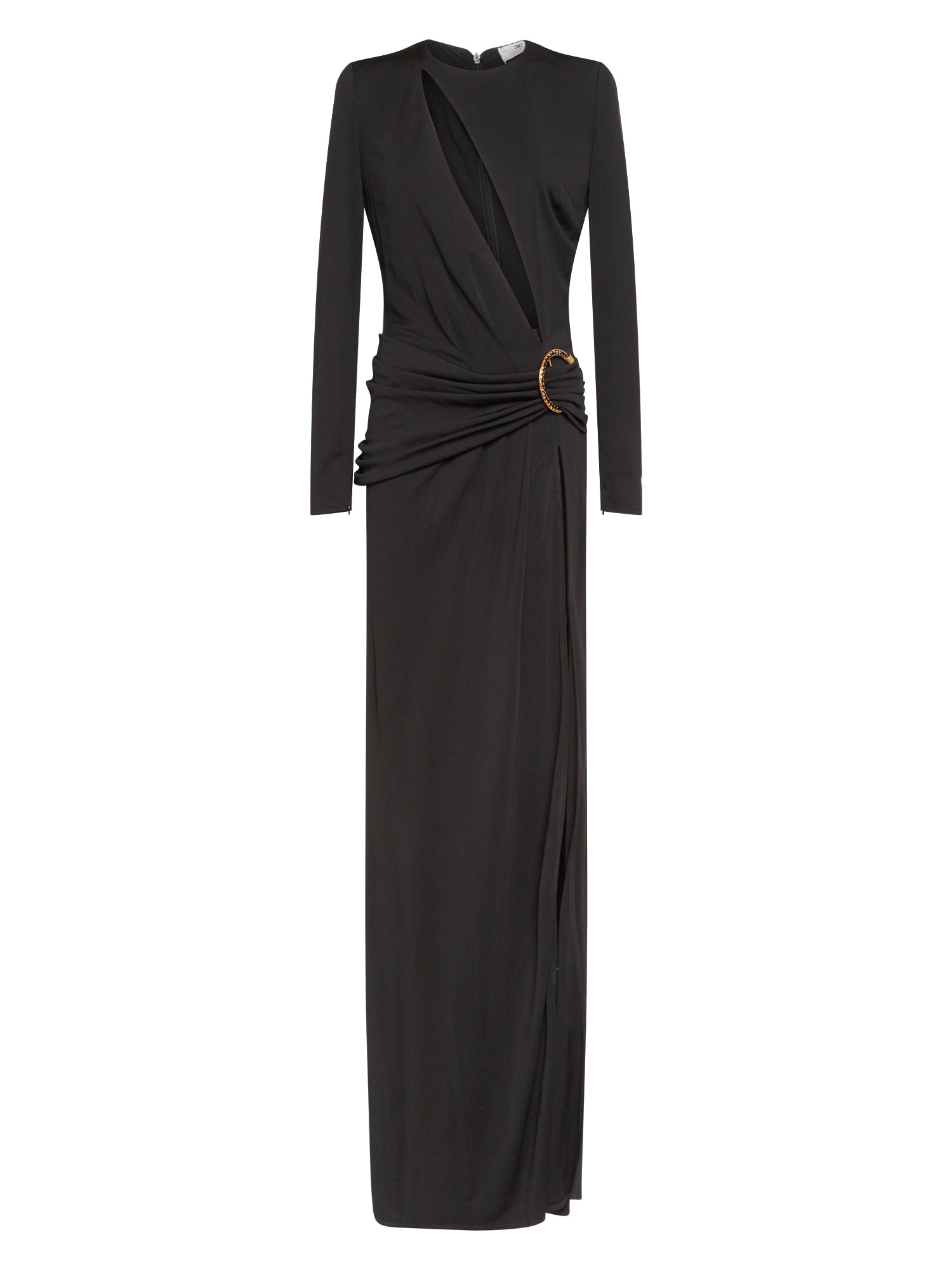 Robe longue E.Franchi fendue - Noir