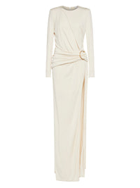 Robe longue E.Franchi fendue - Blanc